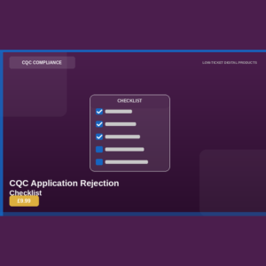CQC Queen Academy CQC Application Rejection Checklist product image