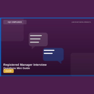 CQC Queen Academy Registered Manager Interview Questions Mini Guide product image
