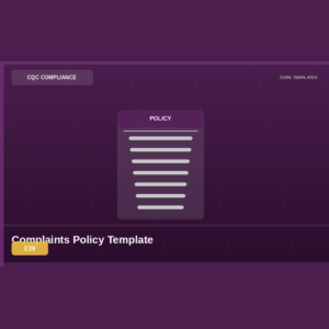 CQC Queen Academy Complaints Policy Template product image