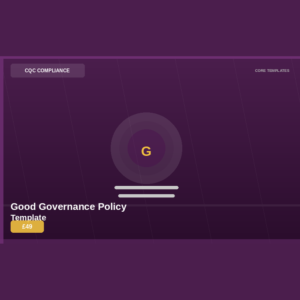 CQC Queen Academy Good Governance Policy Template product image