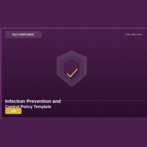 CQC Queen Academy Infection Prevention and Control Policy Template product image