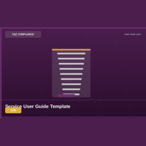 CQC Queen Academy Service User Guide Template product image