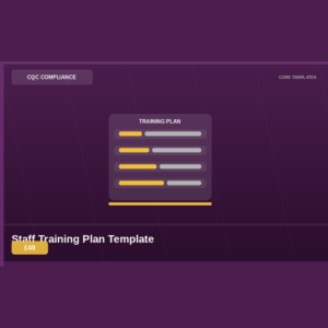 CQC Queen Academy Staff Training Plan Template product image